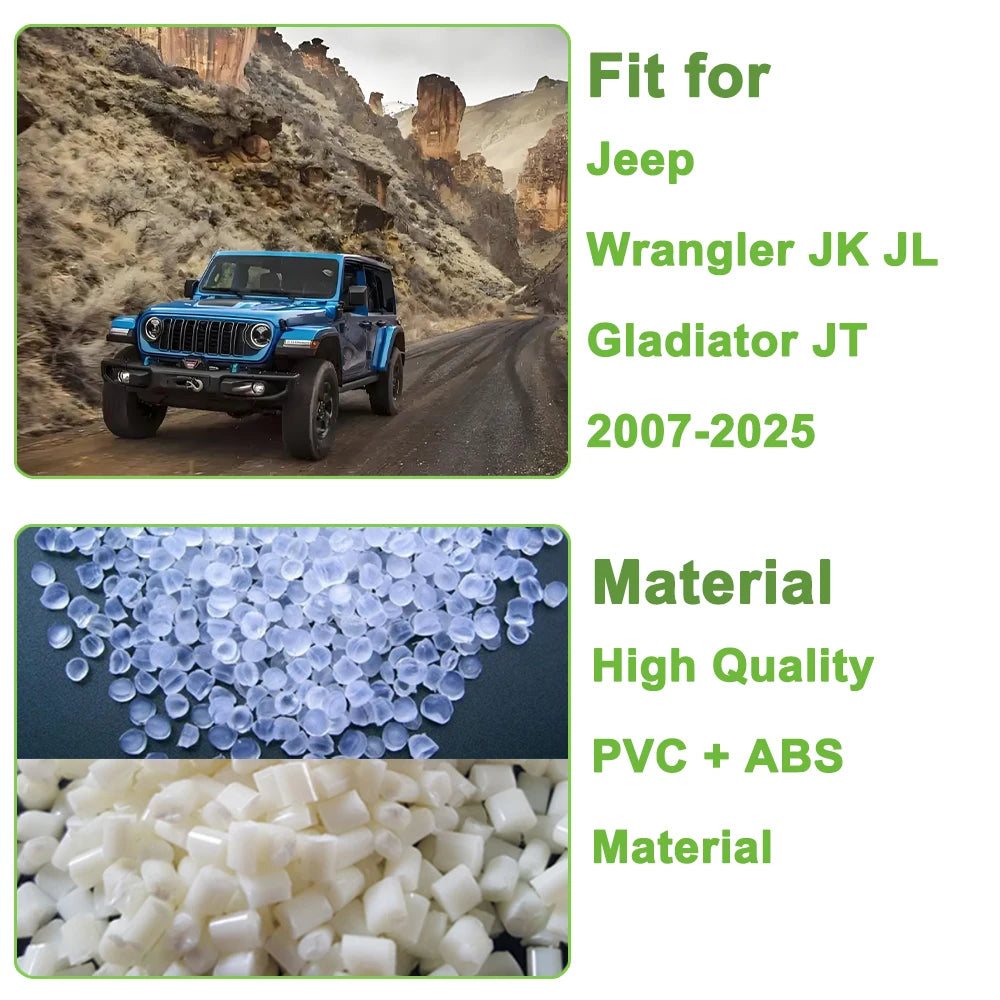 Dog Car Safety Barrier Net for Jeep Wrangler JK/JL/Gladiator 2007–2025