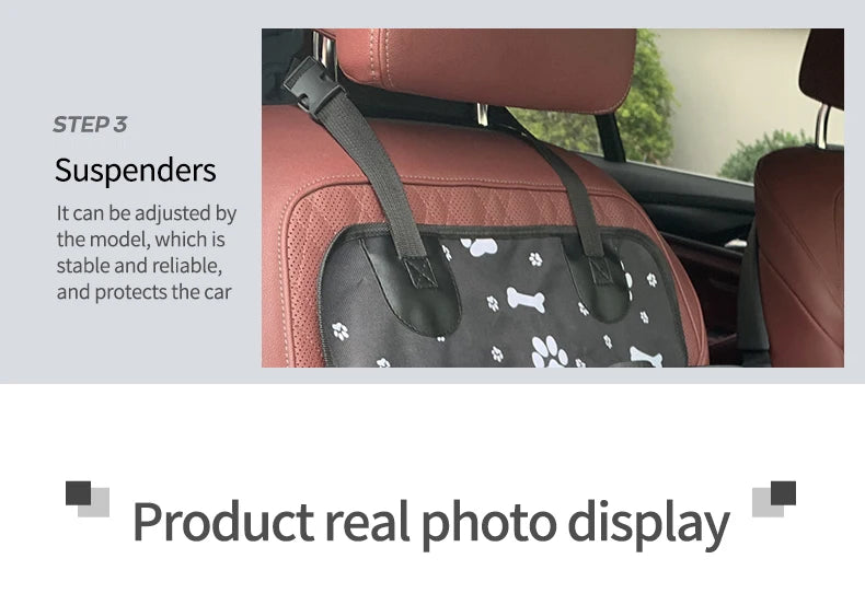 Compact Dog Booster Car Seat with Storage Pockets — Scratch-Proof