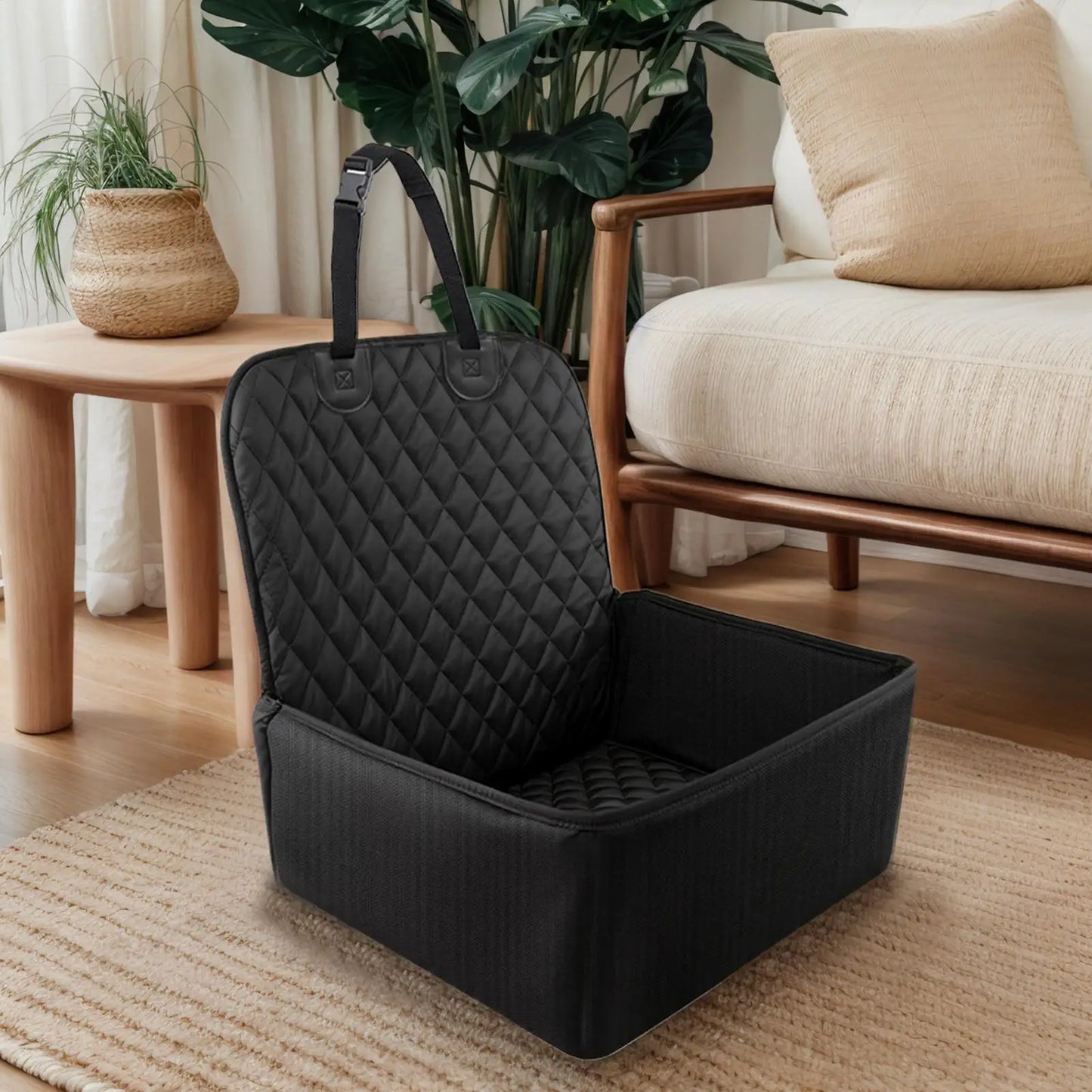 SUV Dog Booster Car Seat — Waterproof Carseat Cushion Carrier for Large Dogs