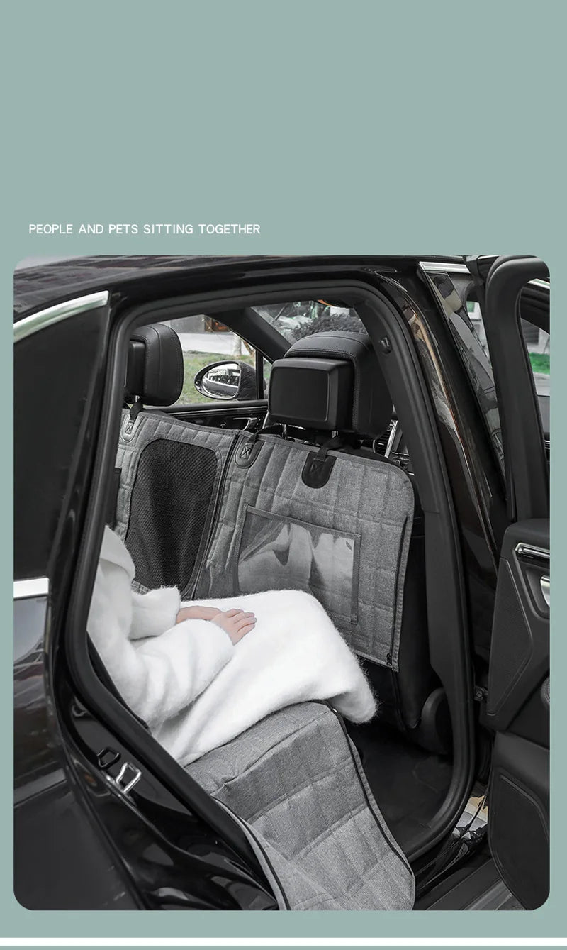 Large Dog Car Seat Hammock — Waterproof Anti-Slip Travel Protector Mat