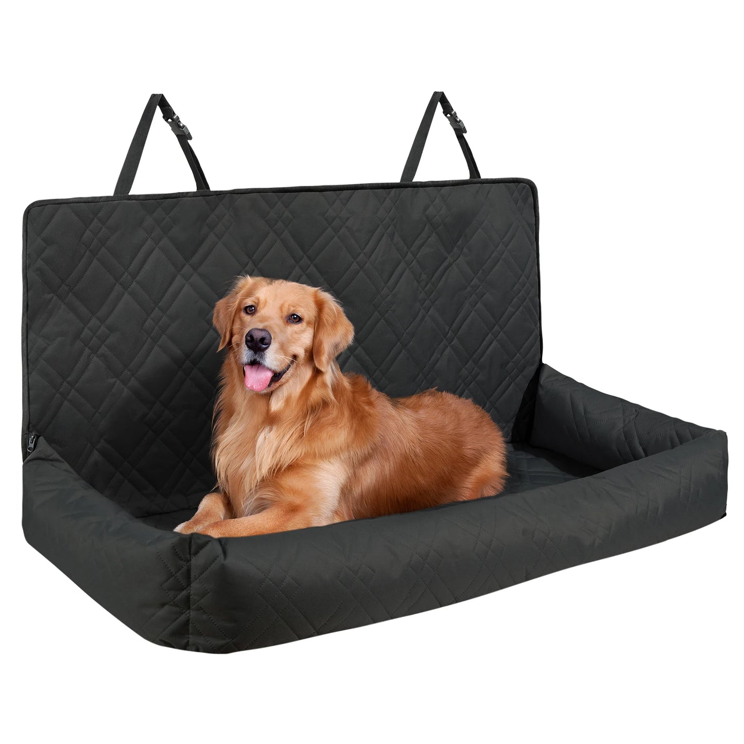 Waterproof Dog Car Booster Seat — Safety Leash Included, PP Cotton, All Sizes
