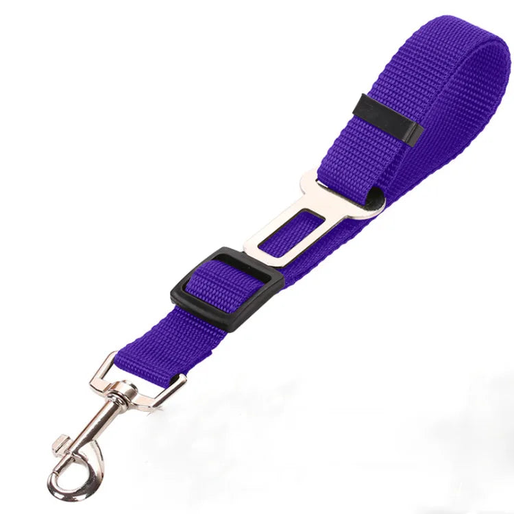 Premium Dog & Cat Car Safety Belt — Reflective Adjustable Traction Collar