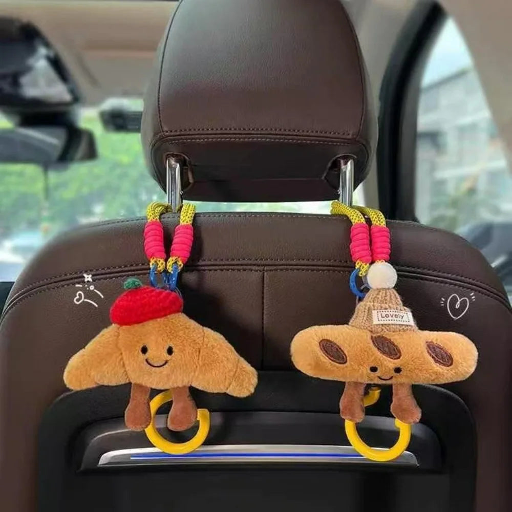 Car Backseat Organizer with Purse Hooks — Cute Multi-Pocket Storage Bag