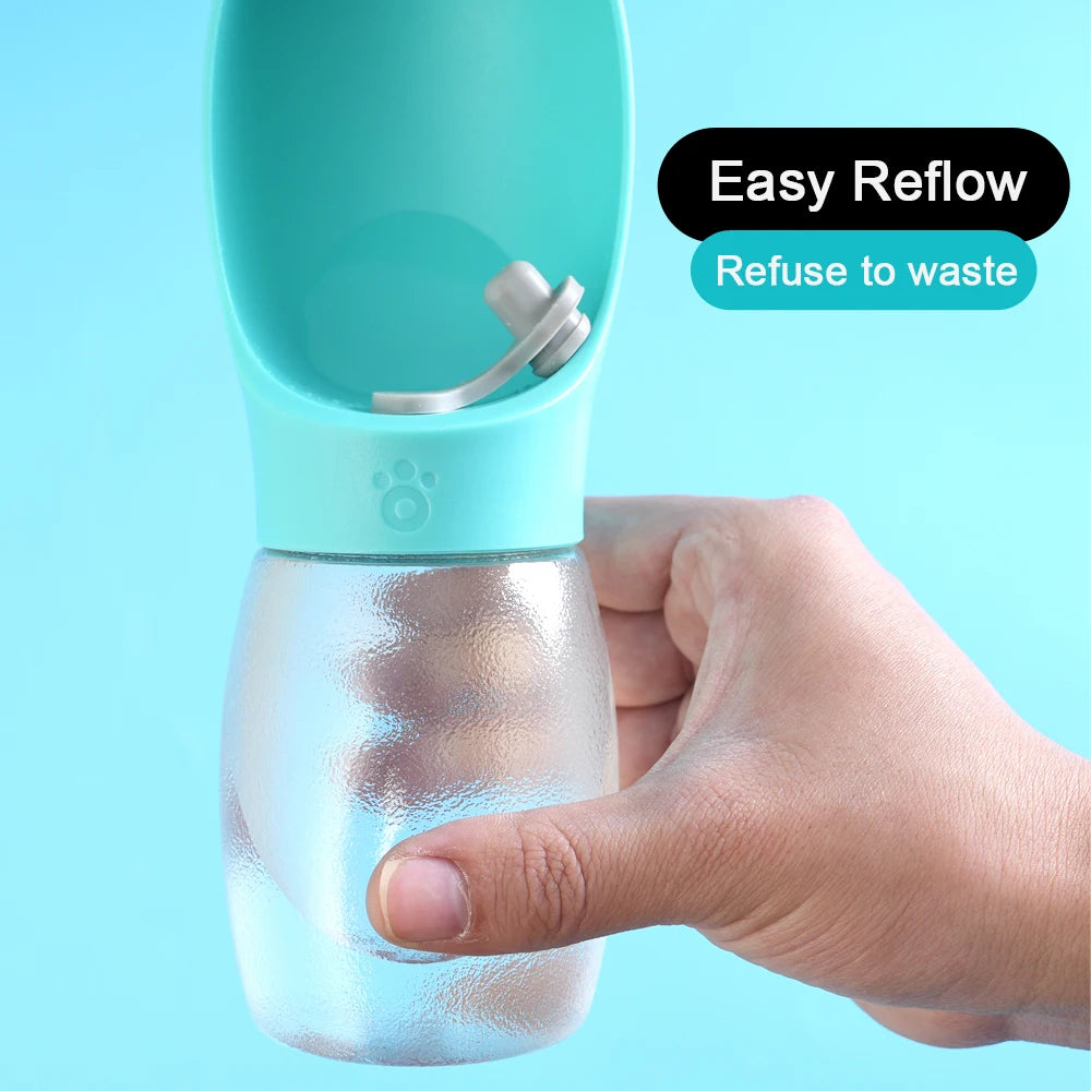 Portable Dog Travel Water Bottle — Leak-Proof with Flip Bowl