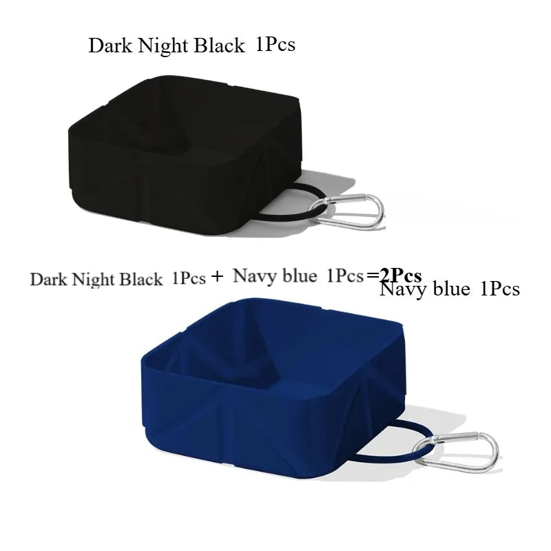 Collapsible Silicone Dog Travel Bowl — Portable & Foldable, 2-Pack