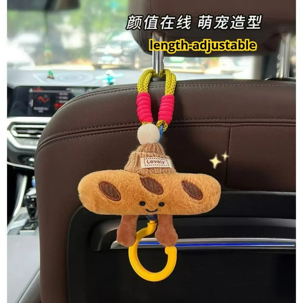 Car Backseat Organizer with Purse Hooks — Cute Multi-Pocket Storage Bag