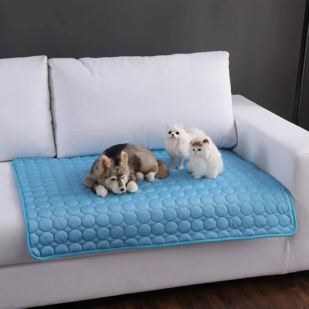 Dog Cooling Mat — Ice Pad for Small & Large Dogs, Summer Car & Home Use