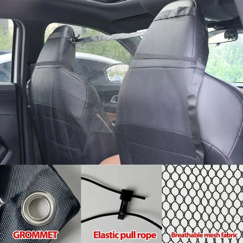 Universal Dog Car Safety Barrier Mesh Net — ISOFIX Compatible for SUVs