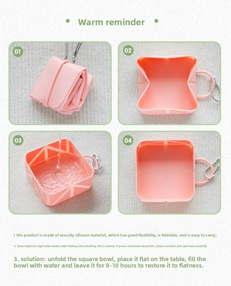 Collapsible Silicone Dog Travel Bowl — Portable & Foldable, 2-Pack