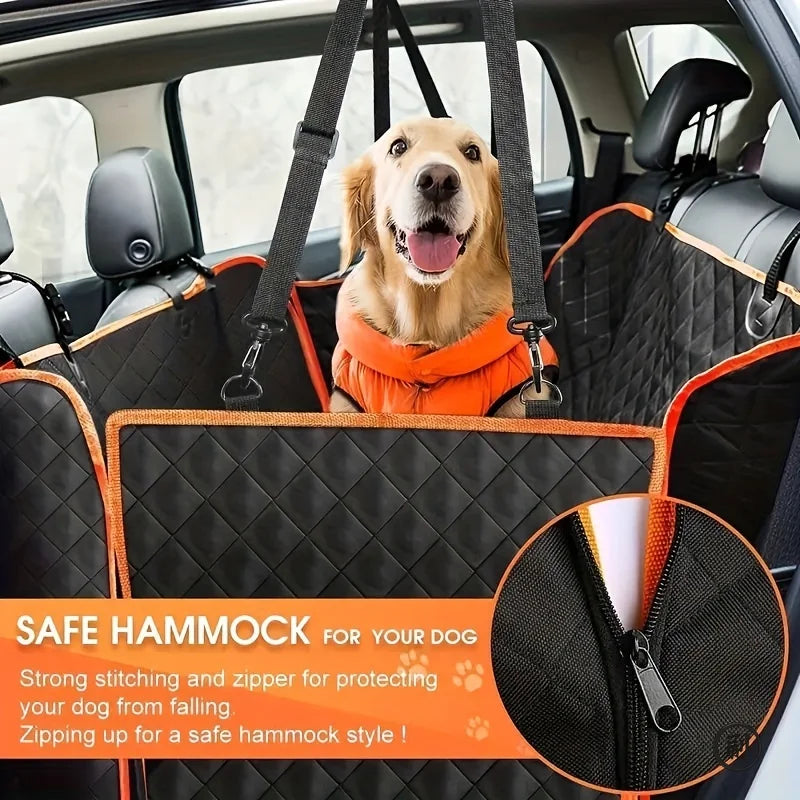 Upgraded Dog Car Seat Hammock — Waterproof Scratch-Resistant Back Seat Cover