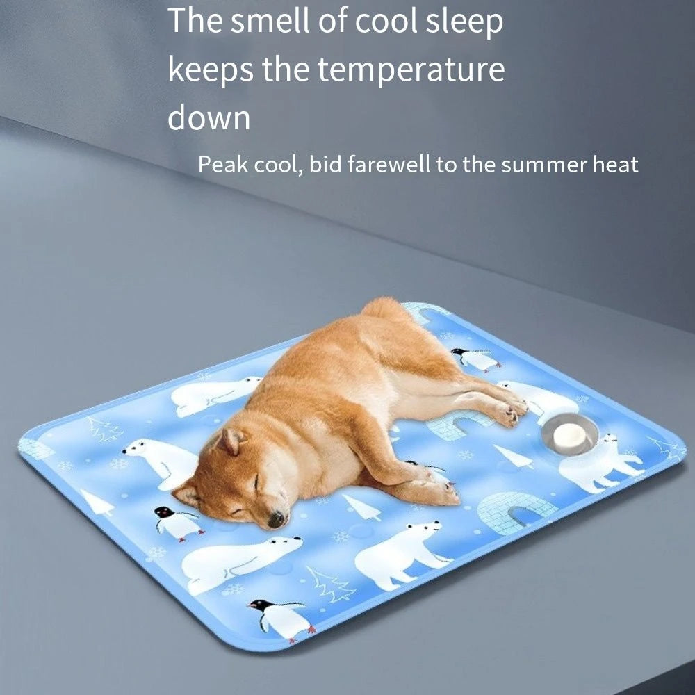 Self-Cooling Pet Mat with Water Gel — Ice Pad for Dogs & Cats, S to XL