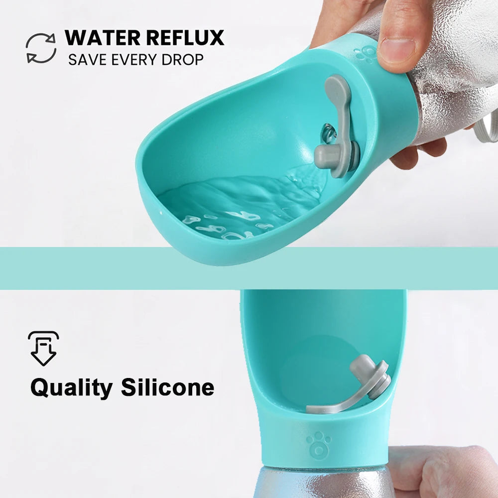 Portable Dog Travel Water Bottle — Leak-Proof with Flip Bowl