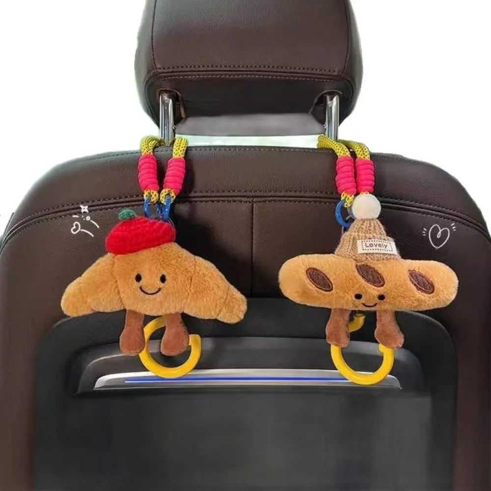 Car Backseat Organizer with Purse Hooks — Cute Multi-Pocket Storage Bag