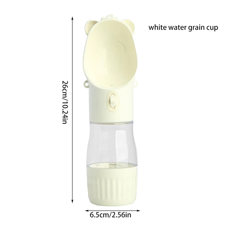 Leakproof Dog Travel Water Bottle with Built-In Bowl — Multiple Sizes