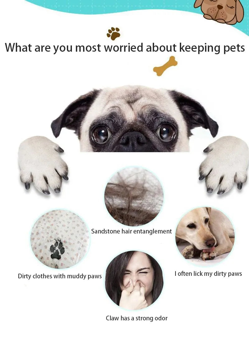 Portable Dog Paw Cleaner Cup — Soft Silicone Foot Washing Brush, 9 Sizes