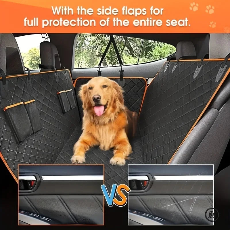 Upgraded Dog Car Seat Hammock — Waterproof Scratch-Resistant Back Seat Cover