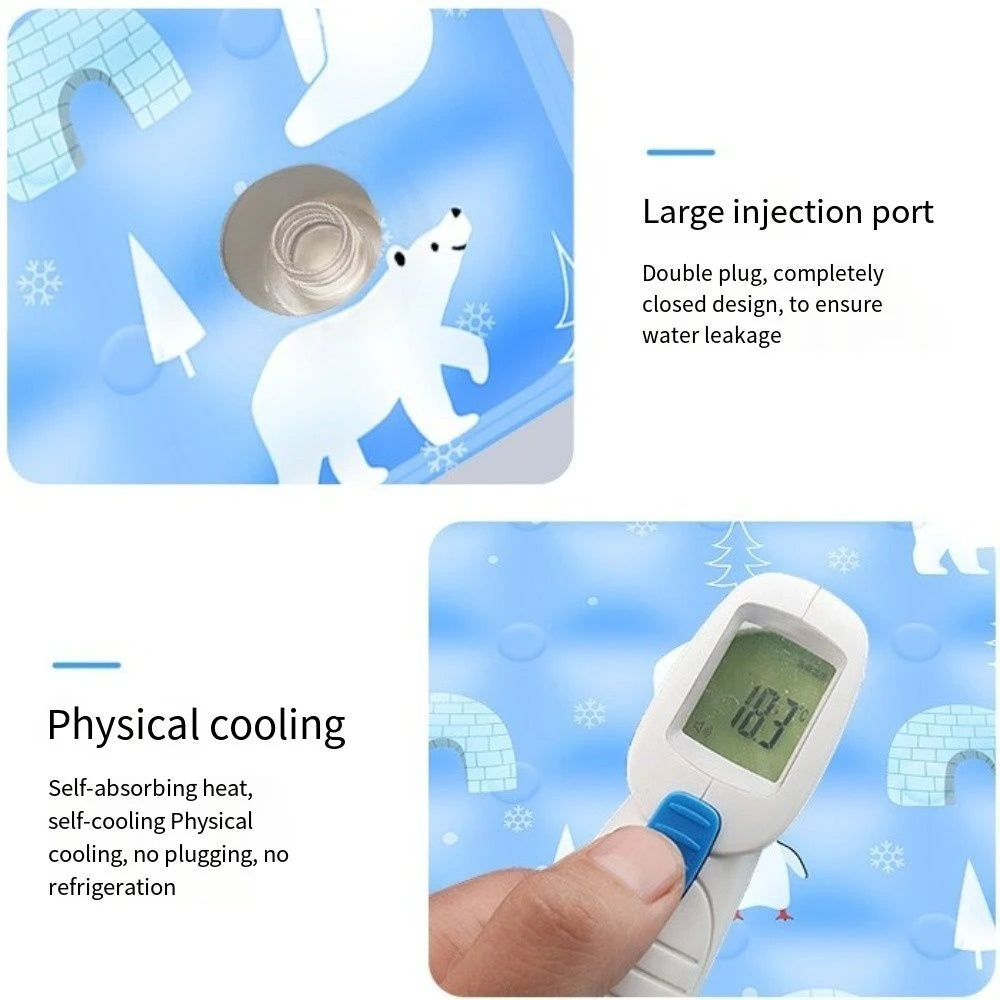 Self-Cooling Pet Mat with Water Gel — Ice Pad for Dogs & Cats, S to XL
