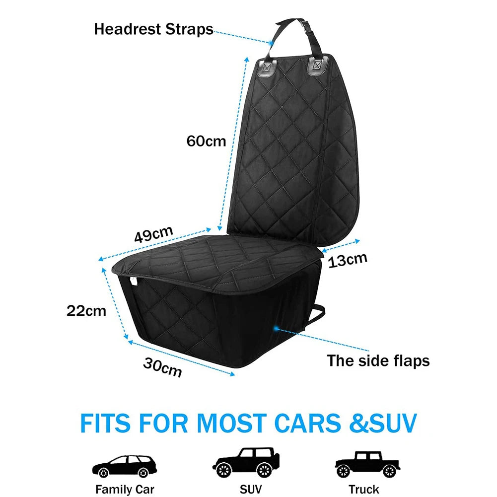 Waterproof Dog Front Seat Cover — Universal Fit for Cars, Trucks & SUVs