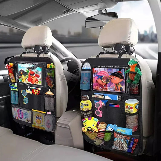 Dog Car Backseat Organizer — Multi-Pocket Storage Bag, Headrest Mount