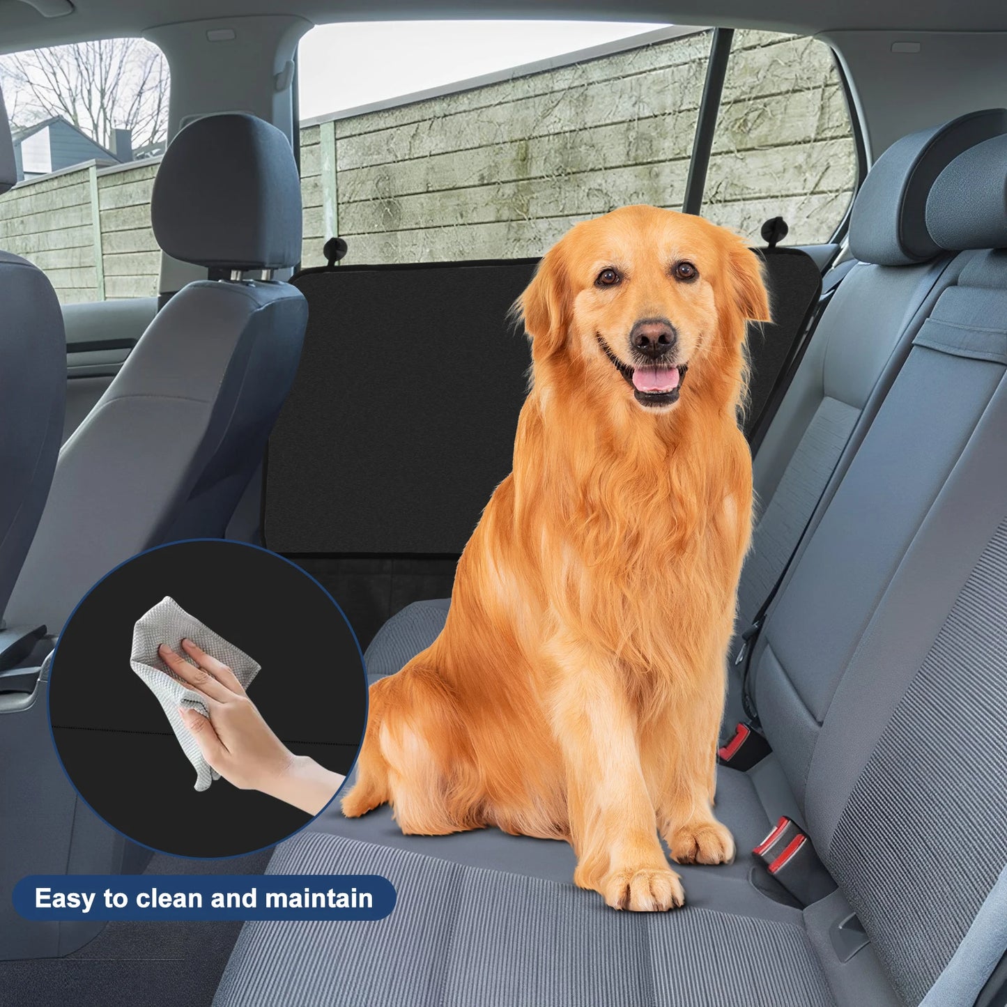 Dog Car Door Protector 2-Pack — 600D Oxford Washable with Pocket