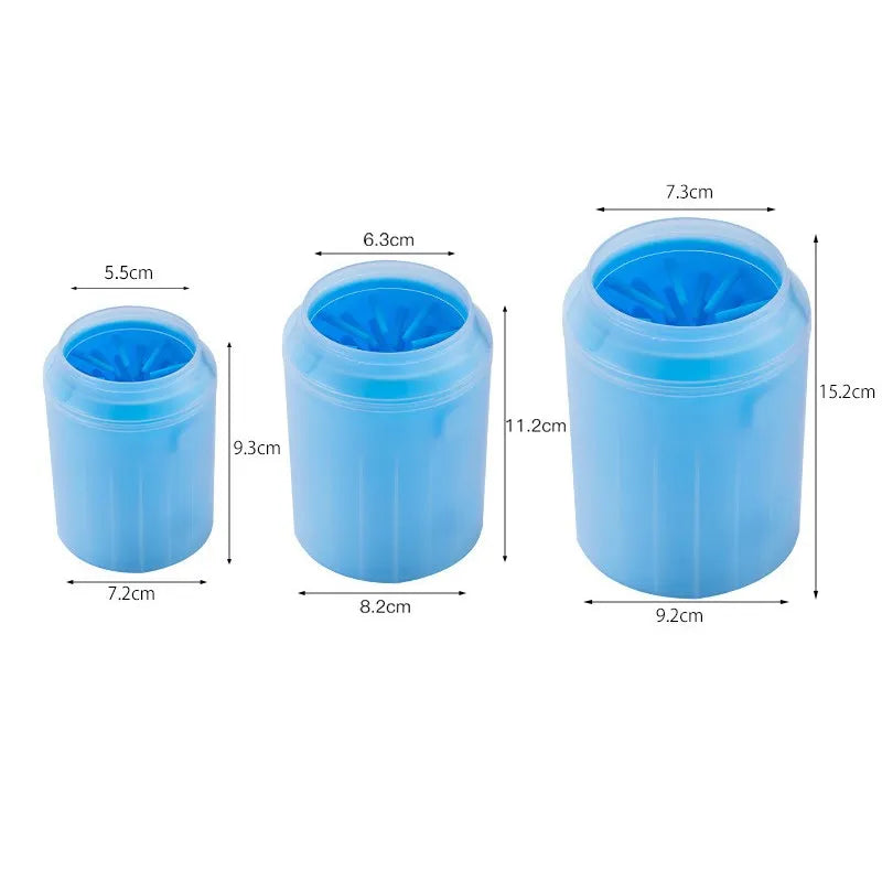 Portable Dog Paw Cleaner Cup — Soft Silicone Foot Washing Brush, 9 Sizes