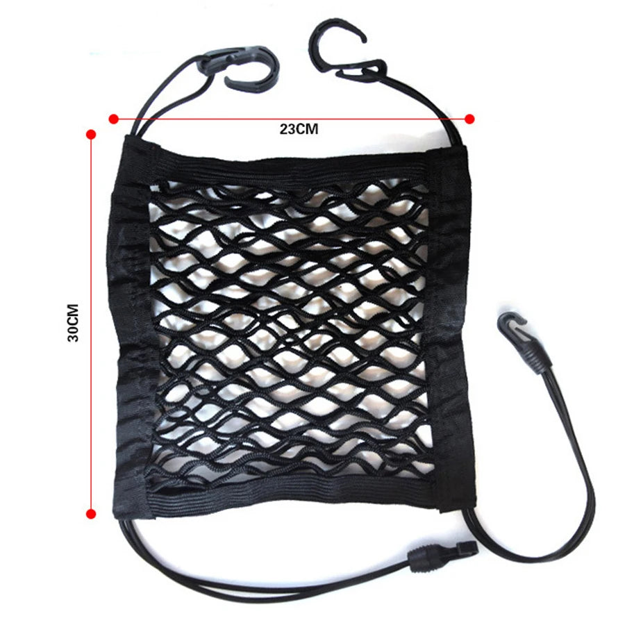 Dog Car Barrier Net with Auto-Open Mesh & Storage Bag — Back Seat Guard