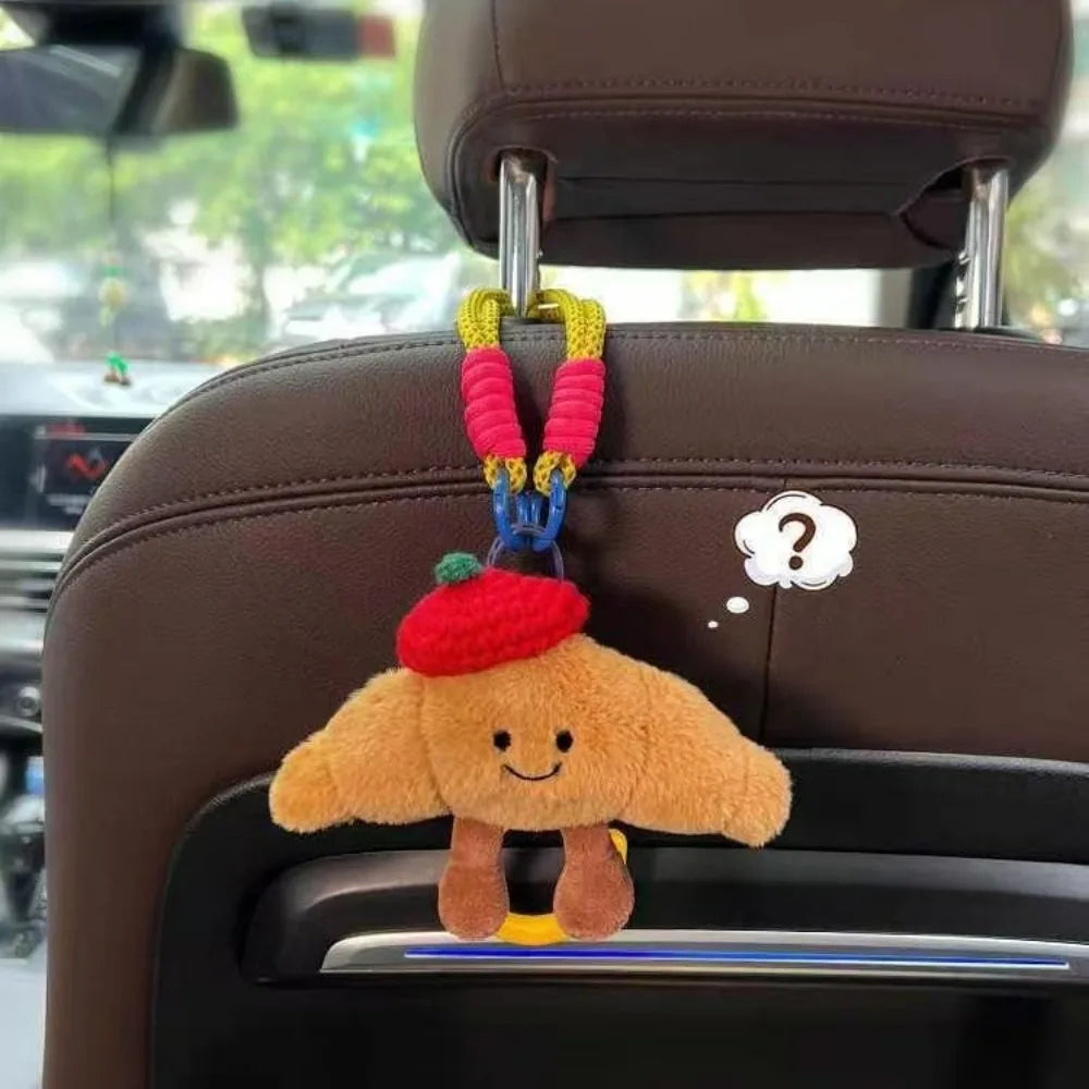 Car Backseat Organizer with Purse Hooks — Cute Multi-Pocket Storage Bag