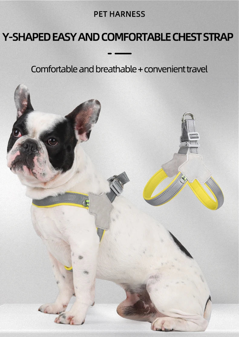 Reflective No-Pull Dog Car Harness Vest — Adjustable Safety Harness, XS to XL