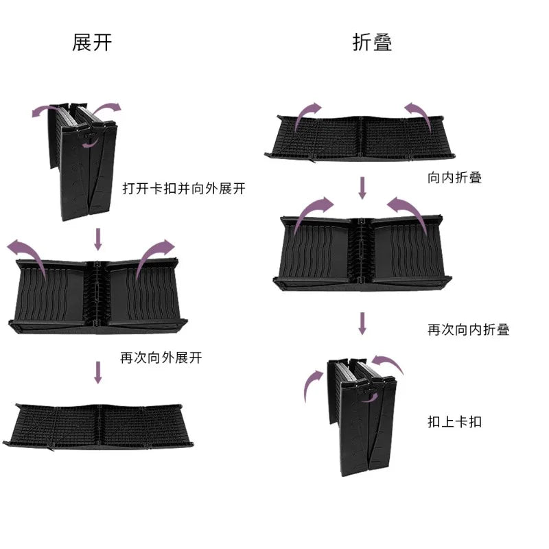 Folding Pet Car Steps with Non-Slip Surface — Dog Climbing Ladder for Large Dogs