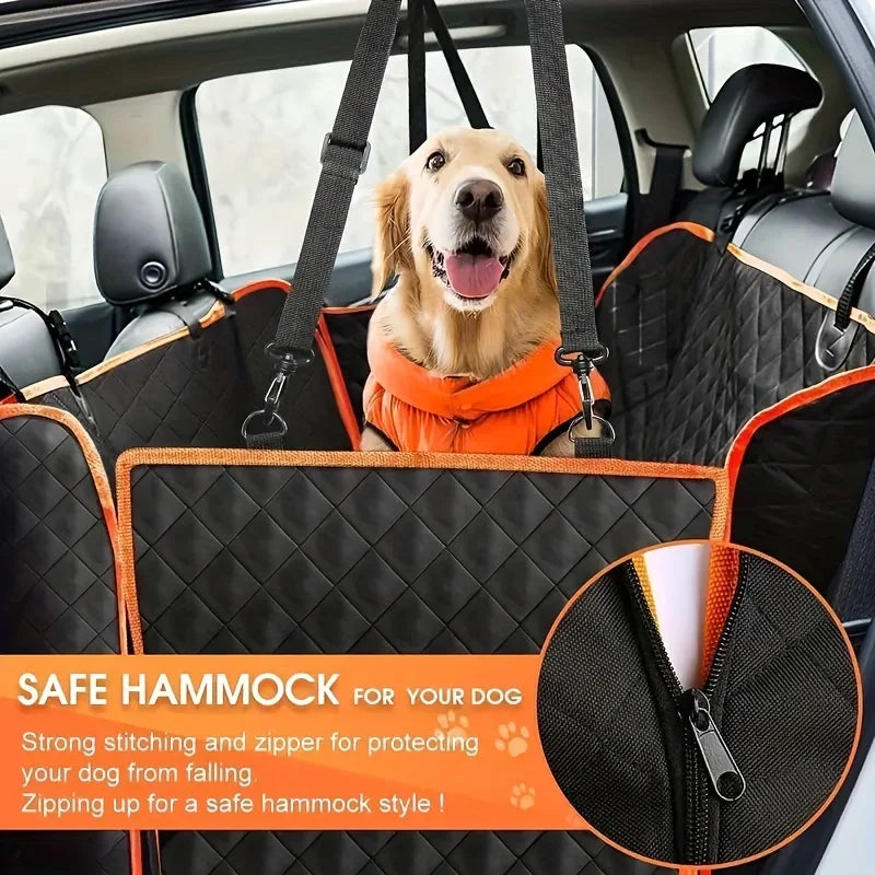 Upgraded Dog Car Seat Hammock — Waterproof Scratch-Resistant Back Seat Cover
