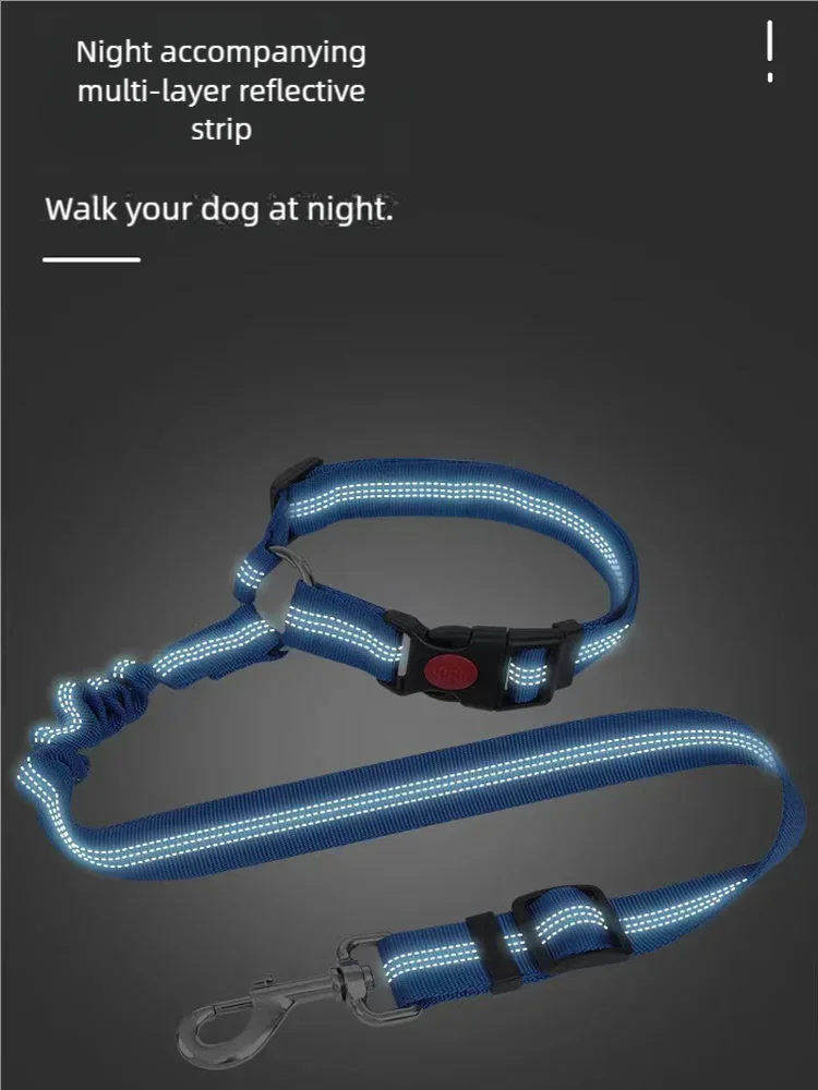 Telescopic Dog Car Seat Belt — Anti-Burst Shock-Absorbing Safety Strap