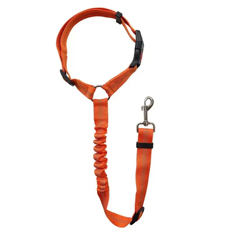 Telescopic Dog Car Seat Belt — Anti-Burst Shock-Absorbing Safety Strap