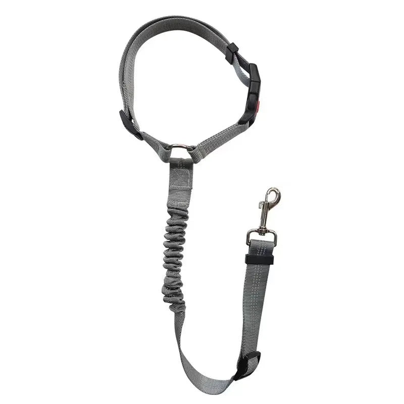 Reflective Dog & Cat Car Safety Belt — Adjustable Collar Leash with Traction Rope