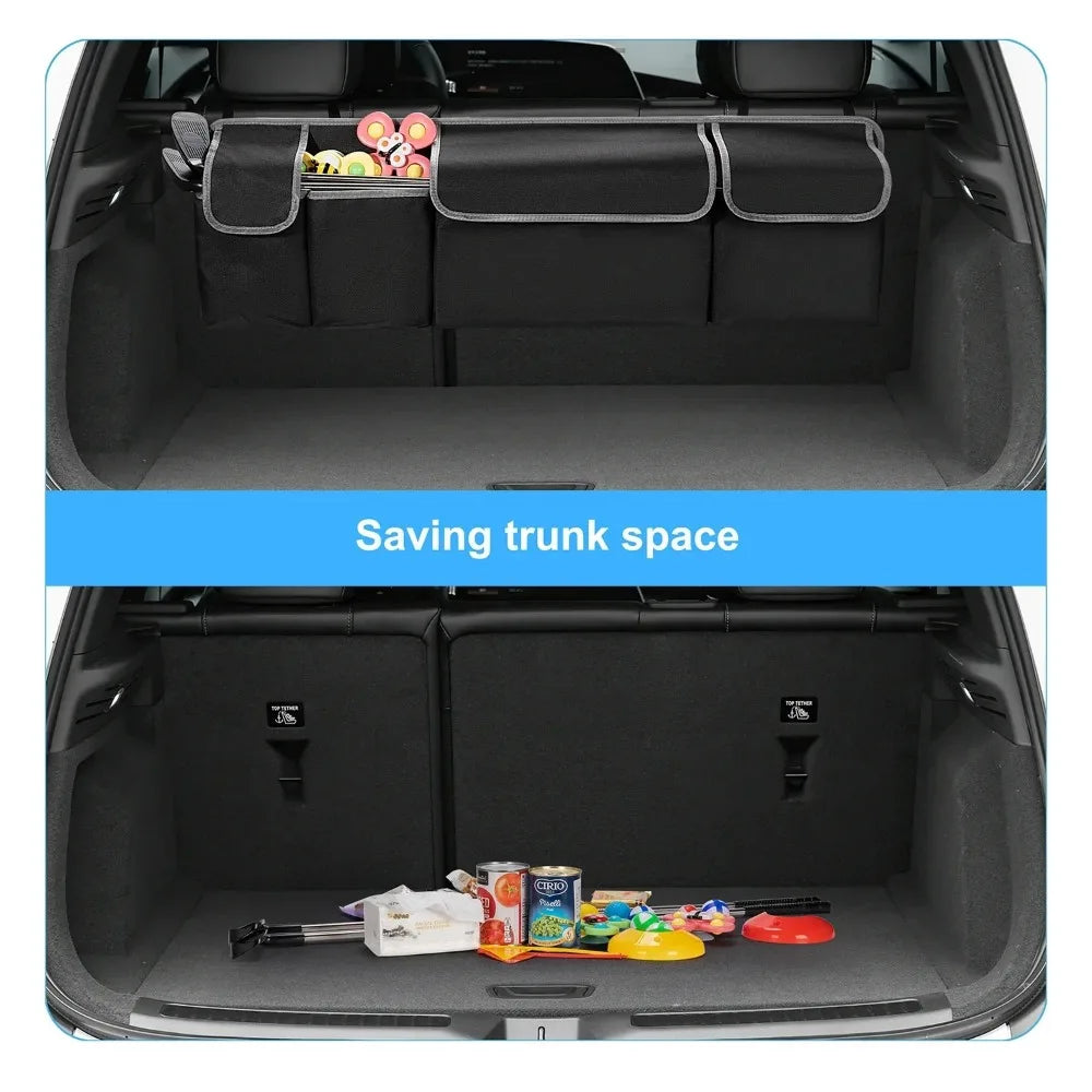 SUV Backseat Trunk Organizer — Durable Multi-Pocket Hanging Storage Bag