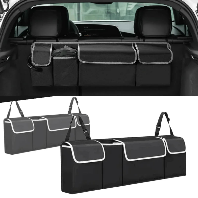 SUV Backseat Trunk Organizer — Durable Multi-Pocket Hanging Storage Bag