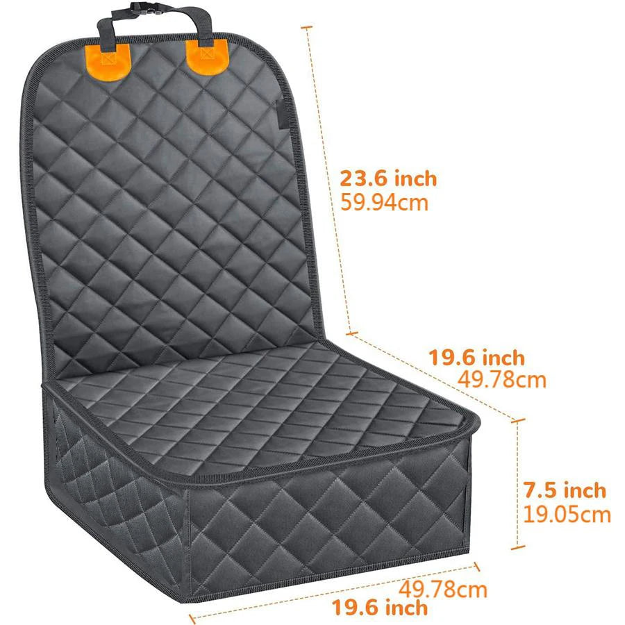Quilted Waterproof Dog Front Seat Cover — Non-Slip Padded Protector for All Cars