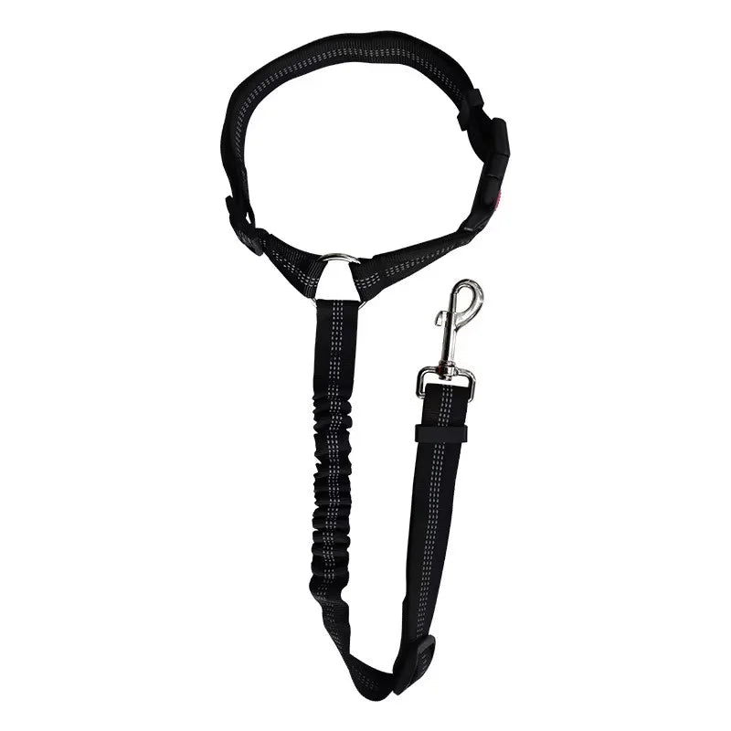 Telescopic Dog Car Seat Belt — Anti-Burst Shock-Absorbing Safety Strap