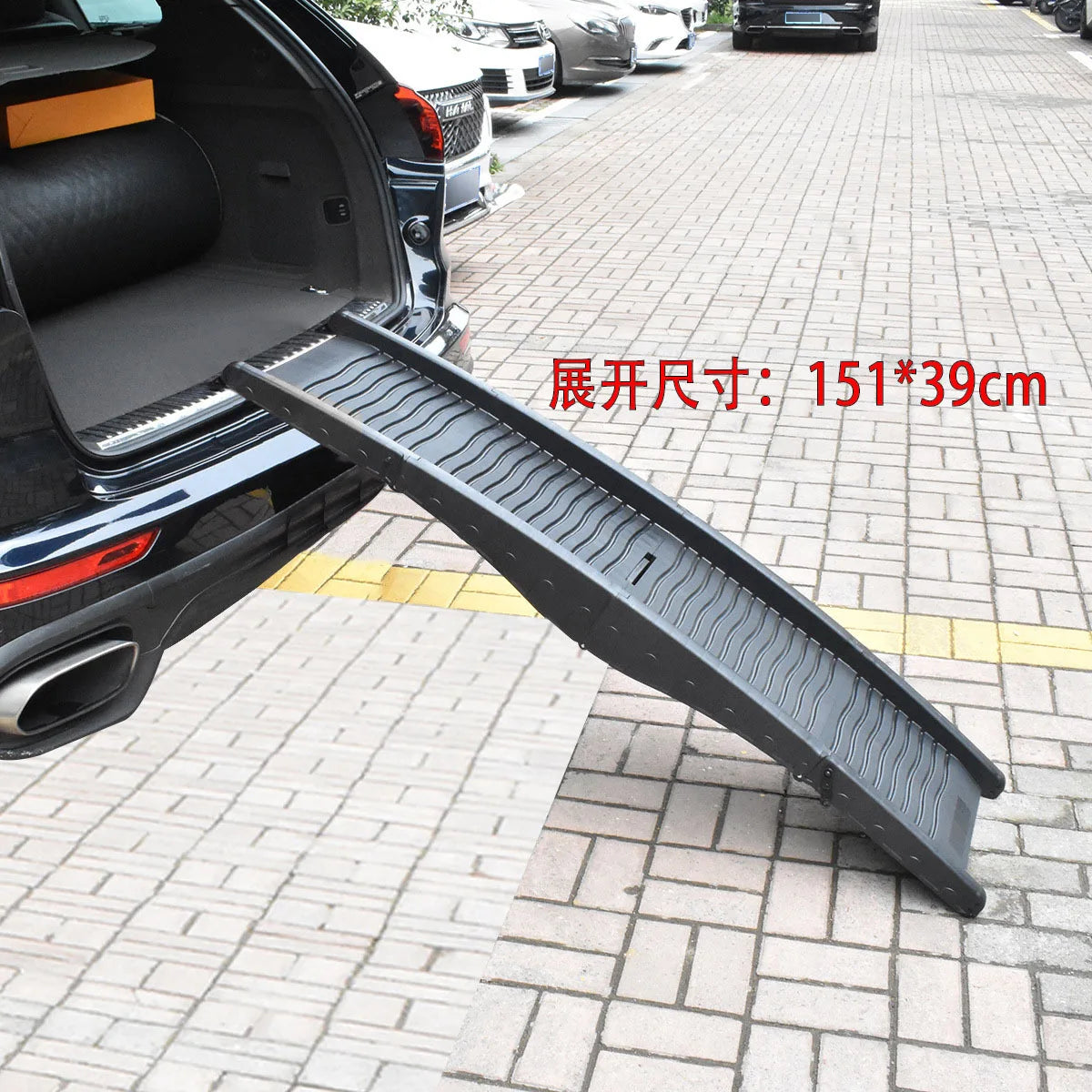 Folding Pet Car Steps with Non-Slip Surface — Dog Climbing Ladder for Large Dogs