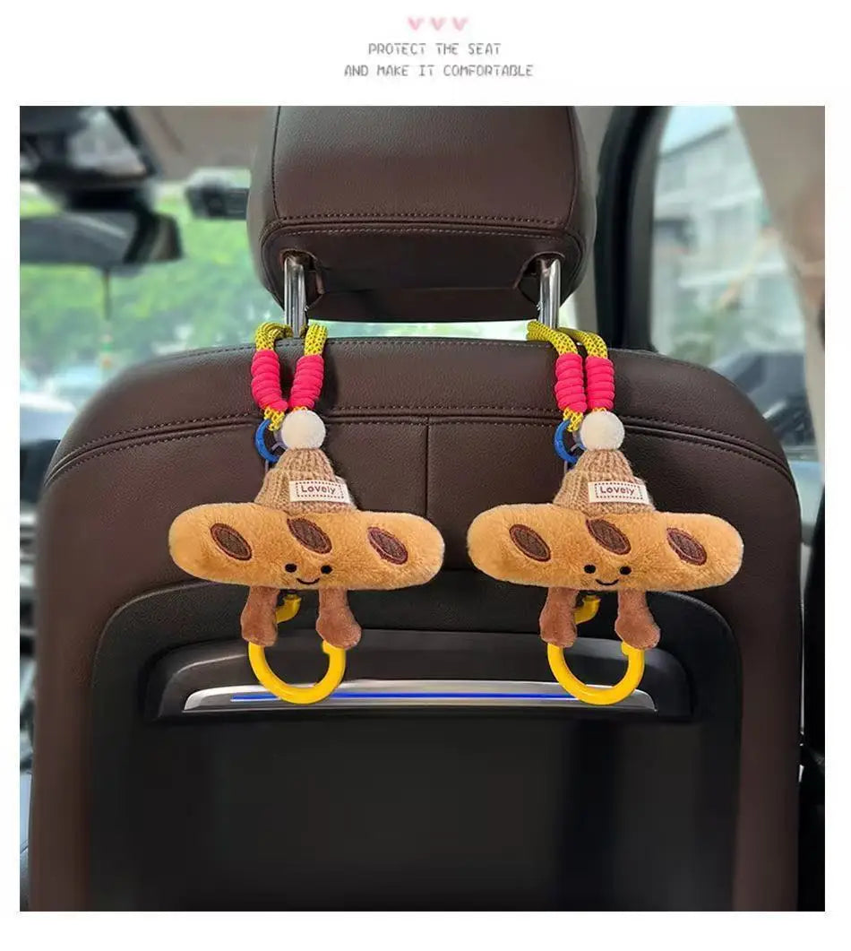 Car Backseat Organizer with Purse Hooks — Cute Multi-Pocket Storage Bag
