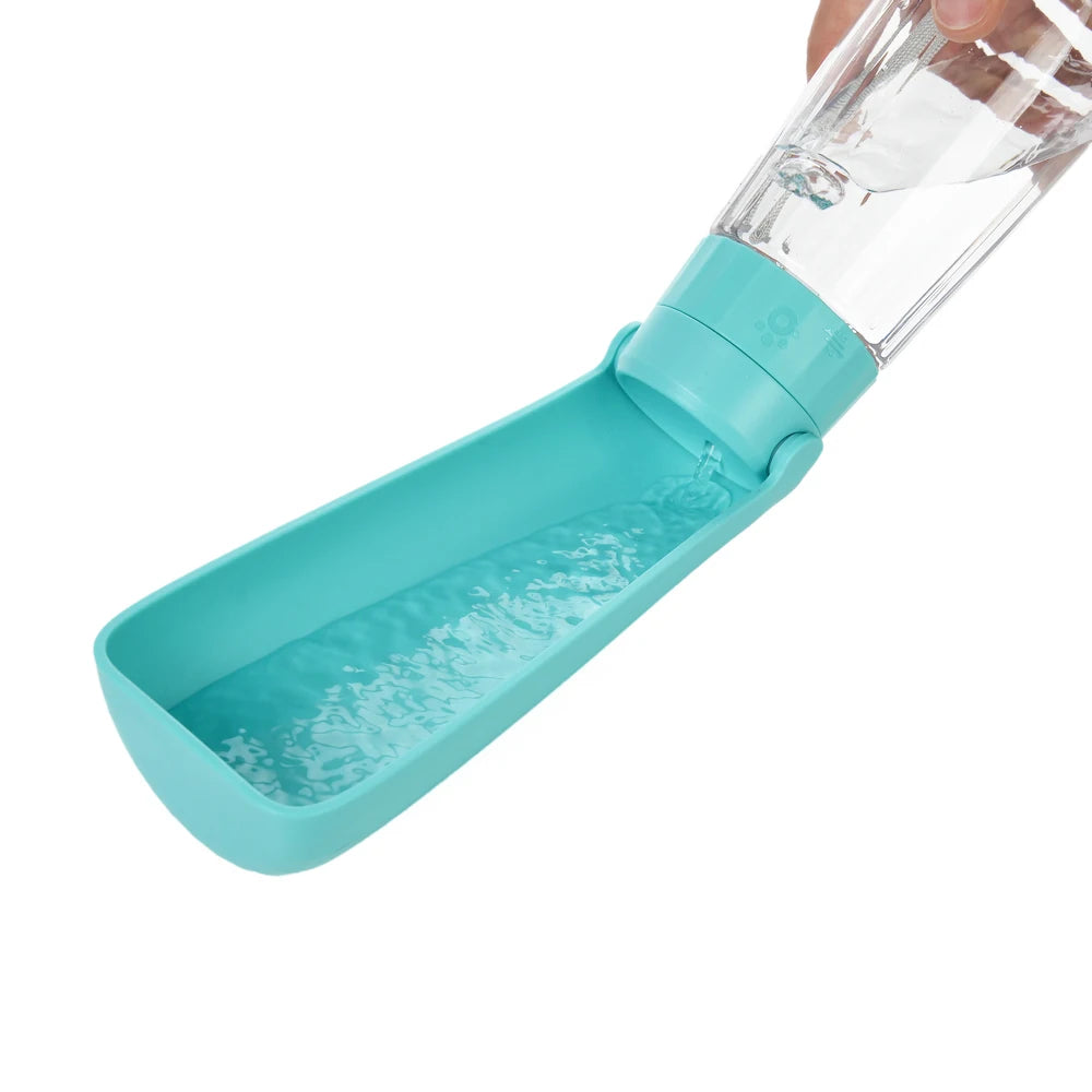 Outdoor Portable Dog Water Bottle with Drinking Bowl — Leak-Proof, 3 Sizes