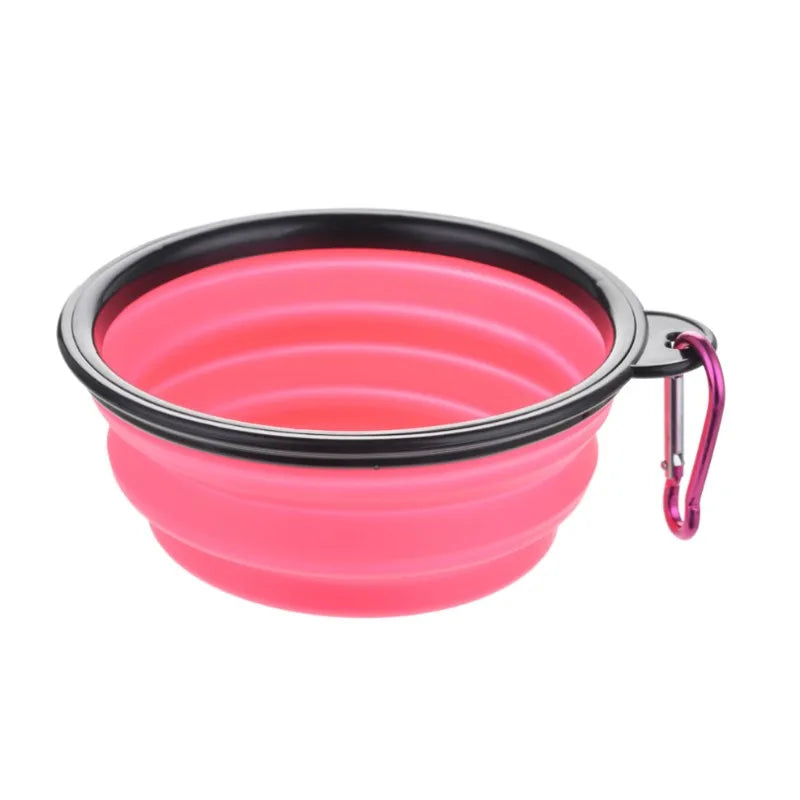 Portable Collapsible Dog Travel Bowl — TPR Silicone Food & Water Feeder, 9 Sizes