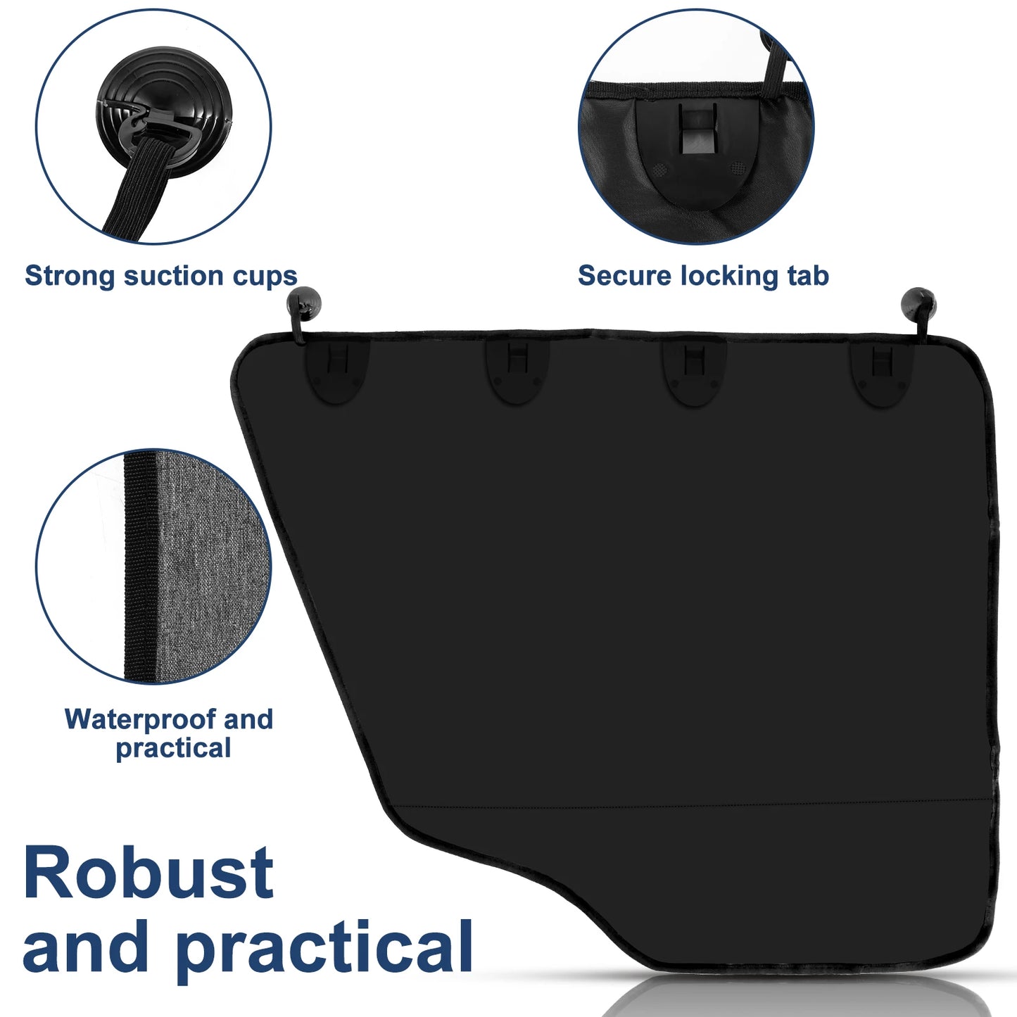 Dog Car Door Protector 2-Pack — 600D Oxford Washable with Pocket