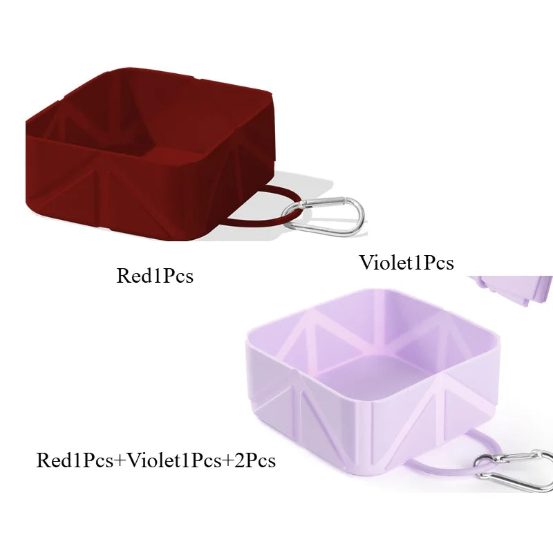 Collapsible Silicone Dog Travel Bowl — Portable & Foldable, 2-Pack