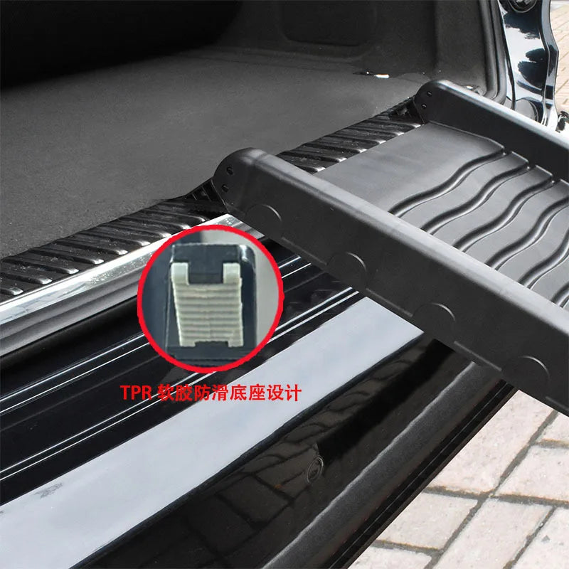 Folding Pet Car Steps with Non-Slip Surface — Dog Climbing Ladder for Large Dogs