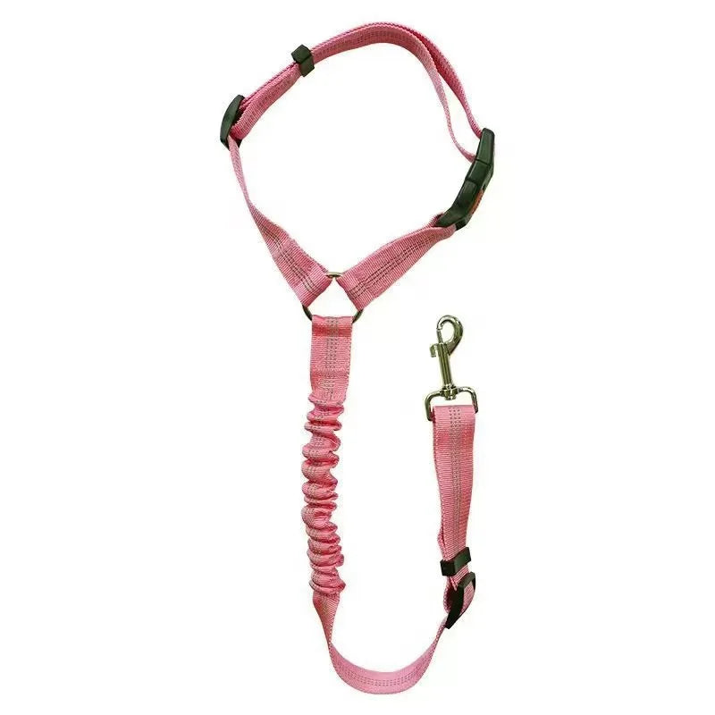 Telescopic Dog Car Seat Belt — Anti-Burst Shock-Absorbing Safety Strap