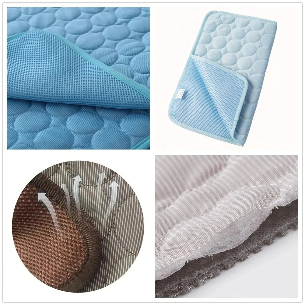 Dog Cooling Mat — Ice Pad for Small & Large Dogs, Summer Car & Home Use