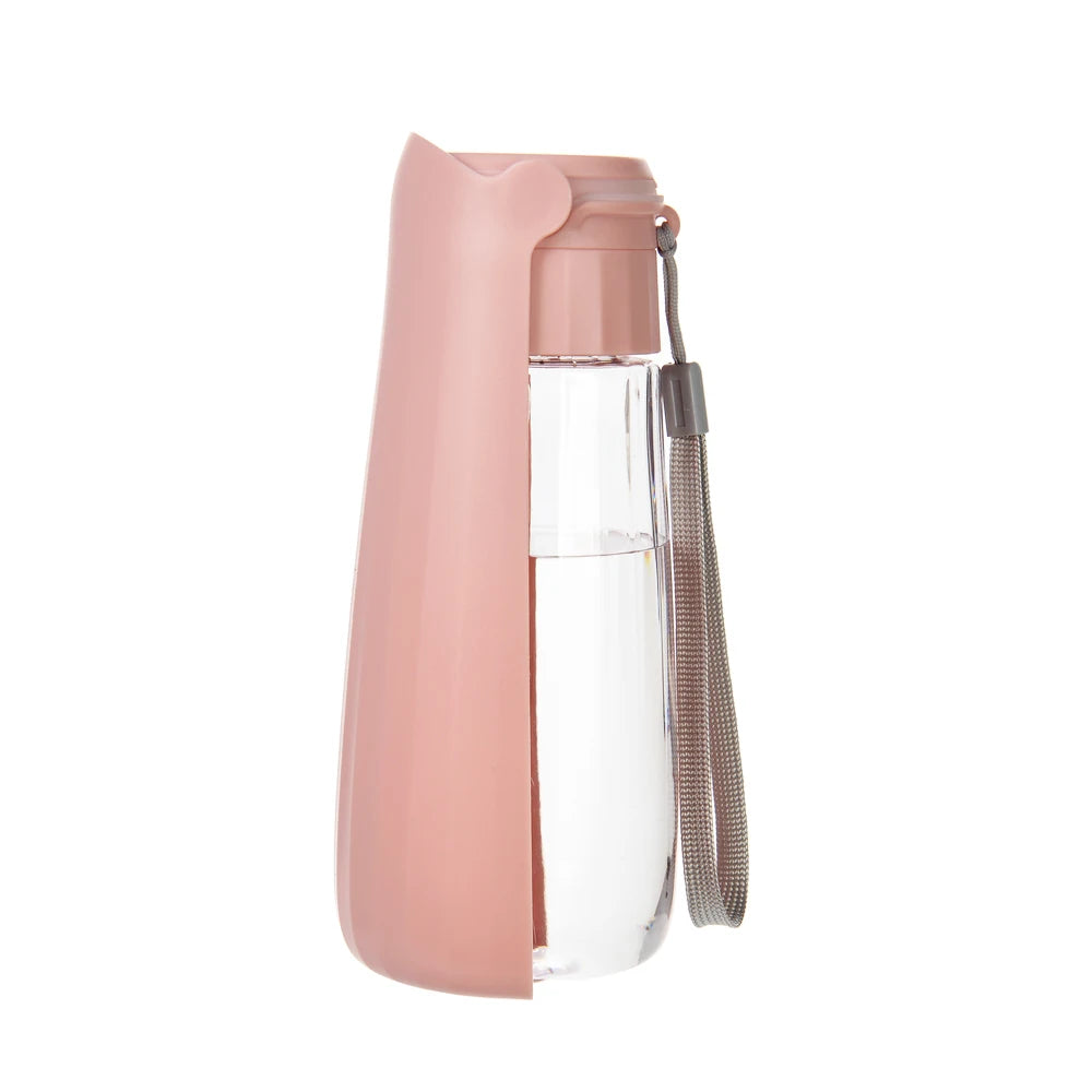 Outdoor Portable Dog Water Bottle with Drinking Bowl — Leak-Proof, 3 Sizes