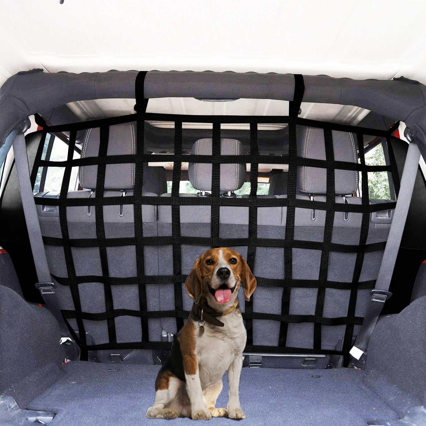 Dog Car Safety Barrier Net for Jeep Wrangler JK/JL/Gladiator 2007–2025