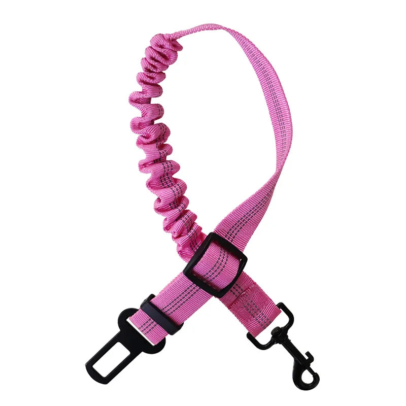 Premium Dog & Cat Car Safety Belt — Reflective Adjustable Traction Collar