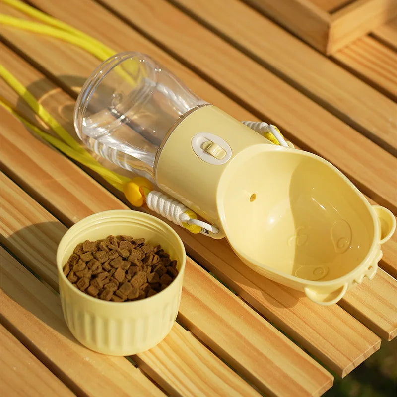 Leakproof Dog Travel Water Bottle with Built-In Bowl — Multiple Sizes